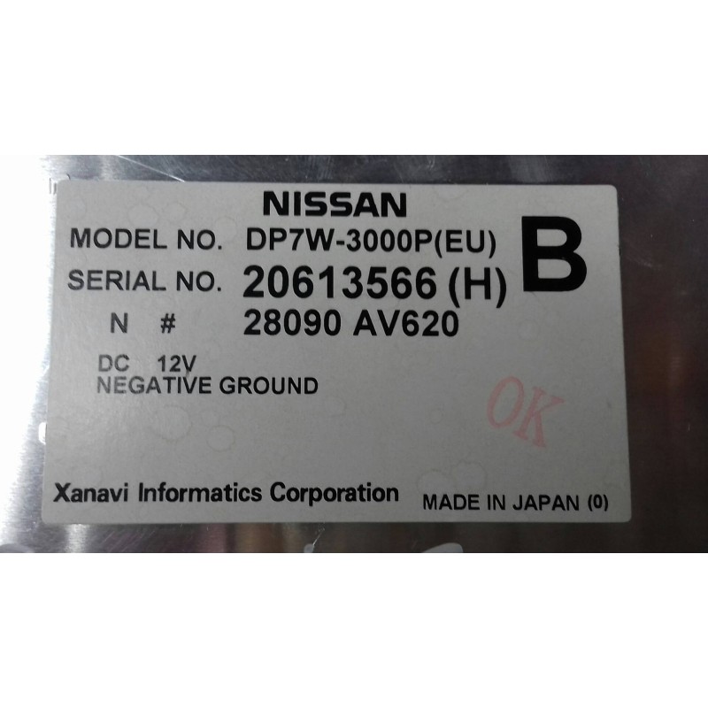 Recambio de pantalla multifuncion para nissan primera berlina (p12) acenta referencia OEM IAM 20613566H 28090AV620 DP7W-3000PEU