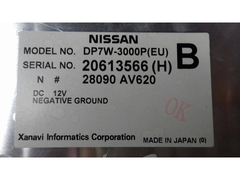 Recambio de pantalla multifuncion para nissan primera berlina (p12) acenta referencia OEM IAM 20613566H 28090AV620 DP7W-3000PEU