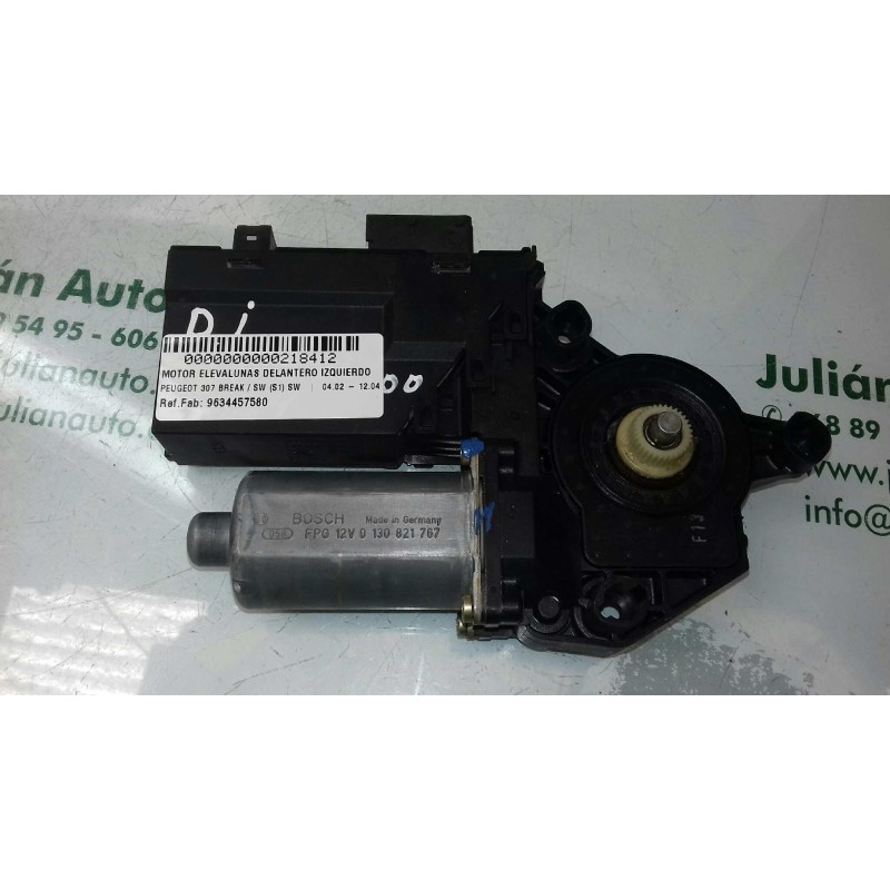 Recambio de motor elevalunas delantero izquierdo para peugeot 307 break / sw (s1) sw referencia OEM IAM 9634457580 990830101 013