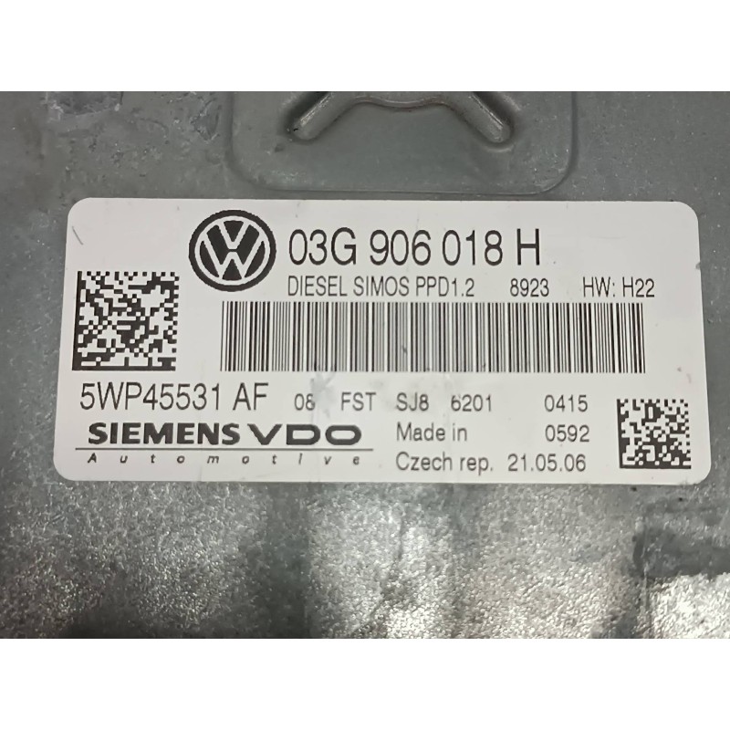 Recambio de centralita motor uce para volkswagen golf v berlina (1k1) gt sport referencia OEM IAM 03G906018H 5WP45531AF SIEMENS 