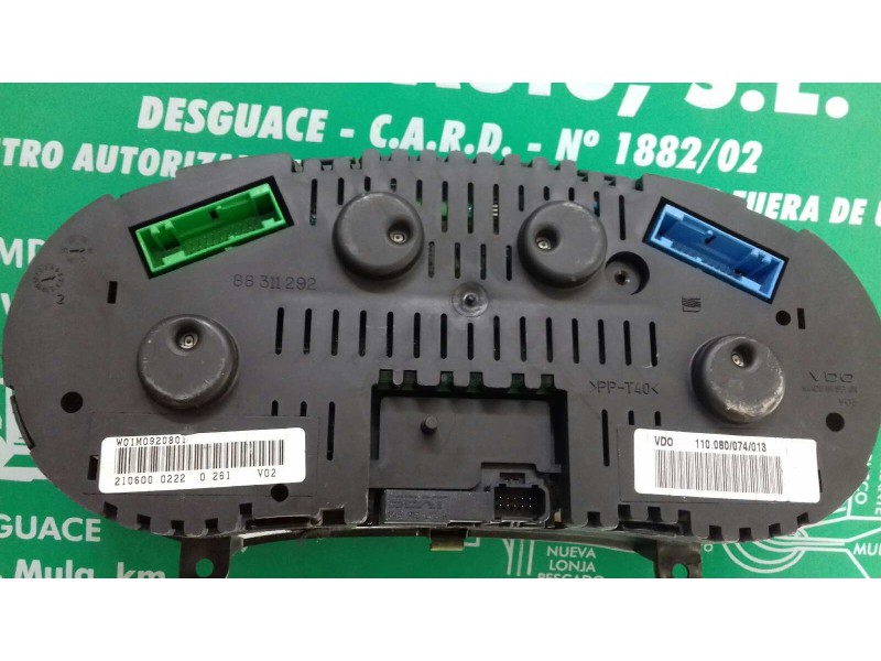 Recambio de cuadro instrumentos para seat leon (1m1) stella referencia OEM IAM 110080074013 W01M0920801 VDO