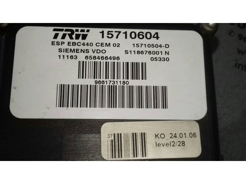 Recambio de abs para peugeot 407 sw confort referencia OEM IAM 15710604 S118676001N 337516703375