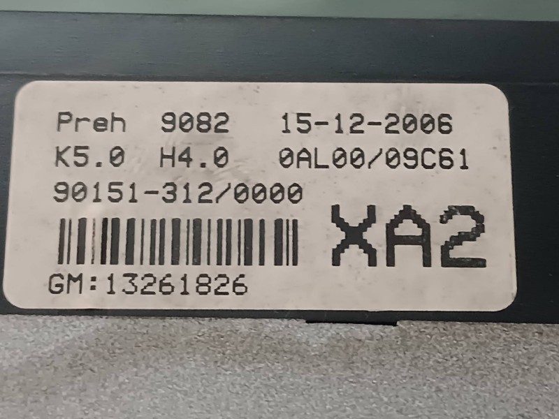 Recambio de mando climatizador para opel astra h ber. cosmo referencia OEM IAM 13261826 XA2 90151312