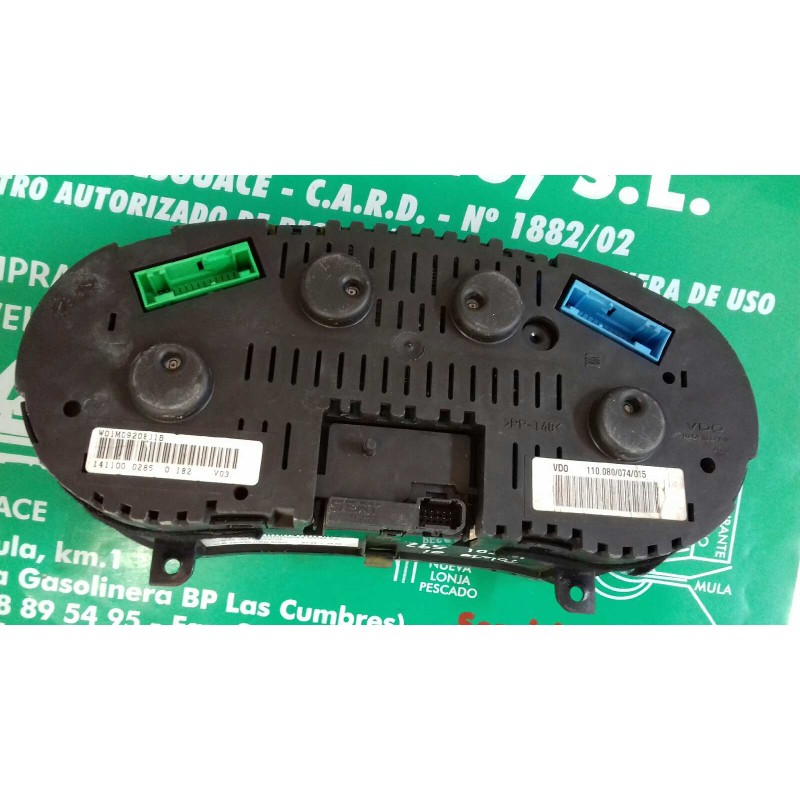 Recambio de cuadro instrumentos para seat toledo (1m2) select referencia OEM IAM 110080074015 W01M0920801B VDO