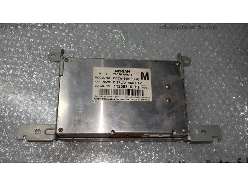 Recambio de pantalla multifuncion para nissan primera berlina (p12) acenta referencia OEM IAM 28090AV611 11205316H CC5W-3001PEU