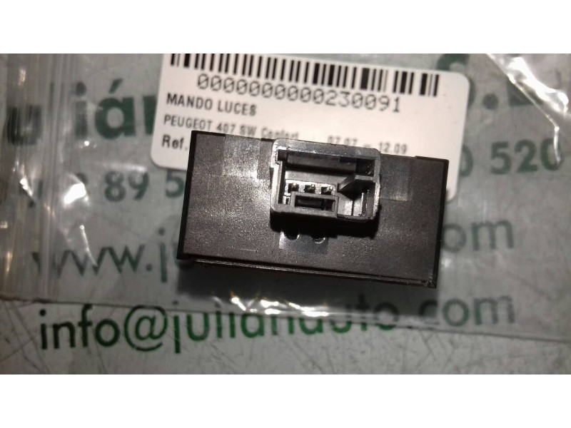 Recambio de mando luces para peugeot 407 sw confort referencia OEM IAM 96384422XT 96366692XT 3 PINES