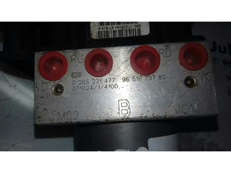 Recambio de abs para peugeot 307 break / sw (s1) sw referencia OEM IAM 9651873780 0265231477 0265800390