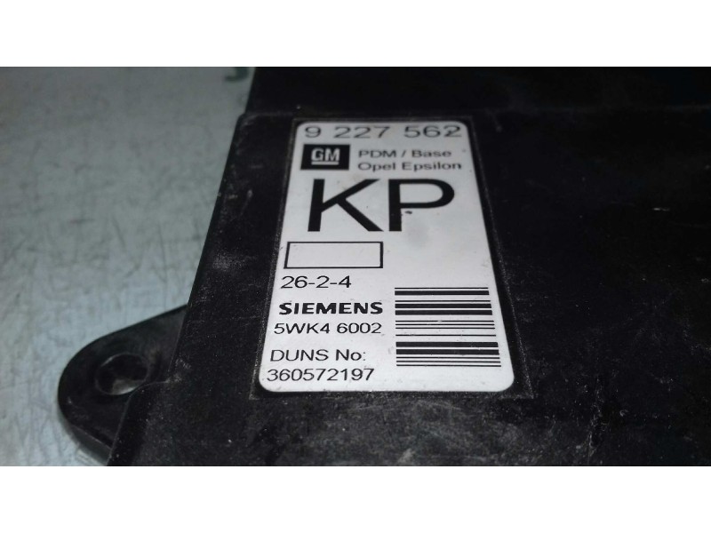 Recambio de centralita cierre para opel vectra c berlina club referencia OEM IAM 9227562 5KW46002 SIEMENS