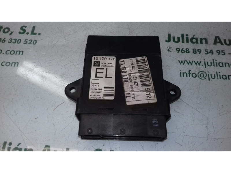 Recambio de centralita cierre para opel vectra c berlina essentia referencia OEM IAM 13170178 5WK46005 SIEMENS
