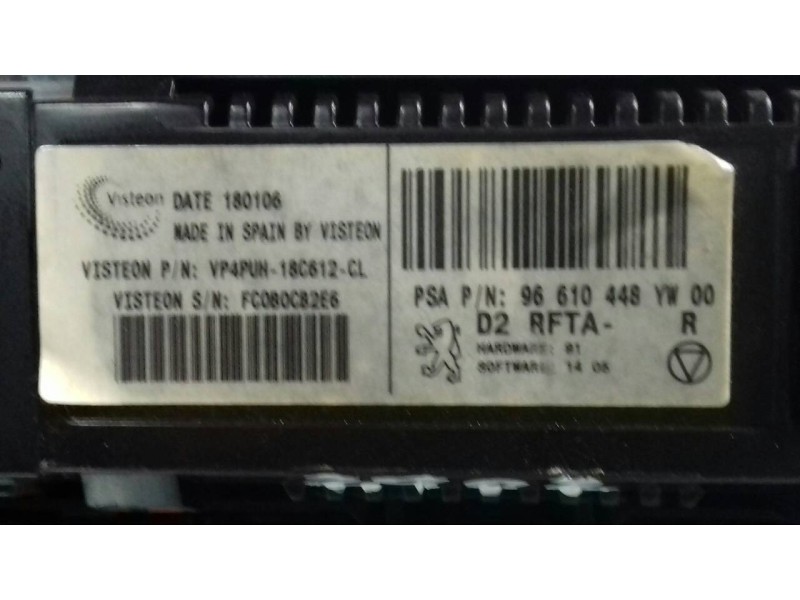 Recambio de mando calefaccion / aire acondicionado para peugeot 407 sw confort referencia OEM IAM 96610448 96512442XT 96470287XT