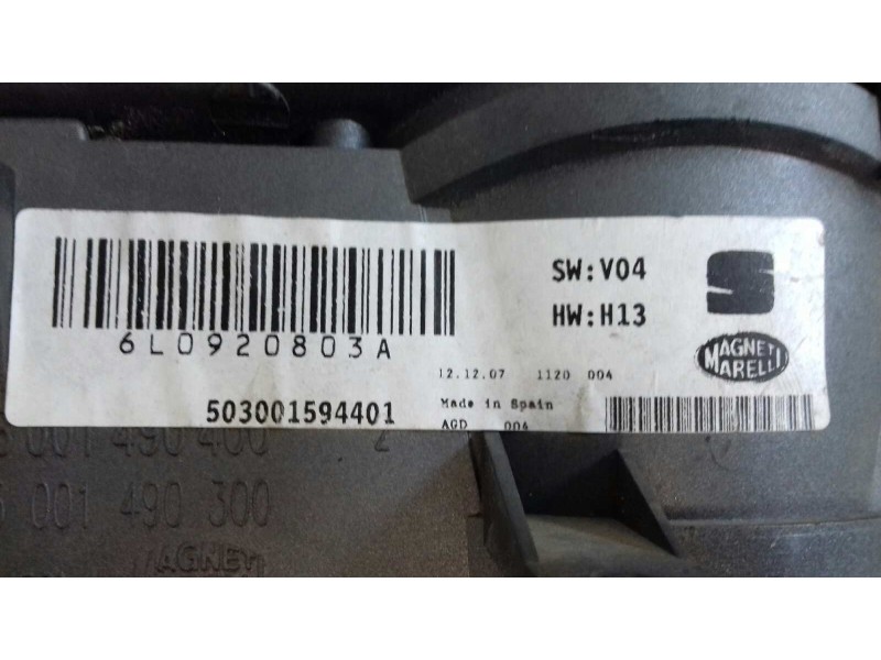 Recambio de cuadro instrumentos para seat ibiza (6l1) 1.4 tdi referencia OEM IAM 6L0920803A  MAGNETI MARELLI