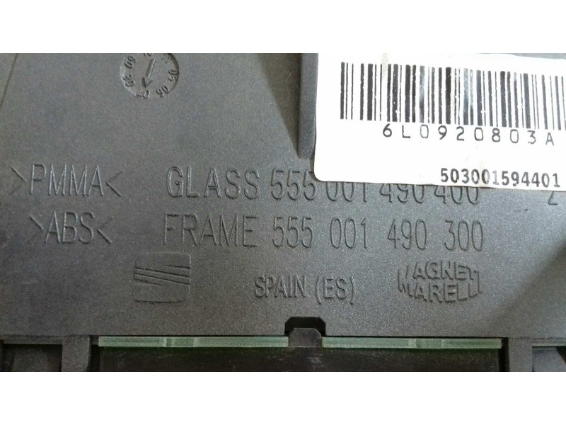 Recambio de cuadro instrumentos para seat ibiza (6l1) 1.4 tdi referencia OEM IAM 6L0920803A  MAGNETI MARELLI