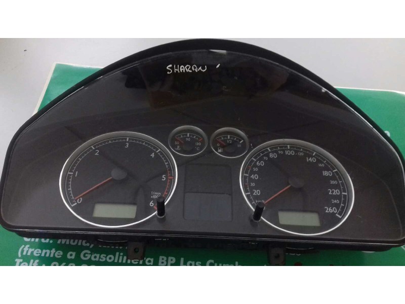 Recambio de cuadro instrumentos para volkswagen sharan (7m6/7m9) 1.9 tdi referencia OEM IAM 7M3920820F  VDO
