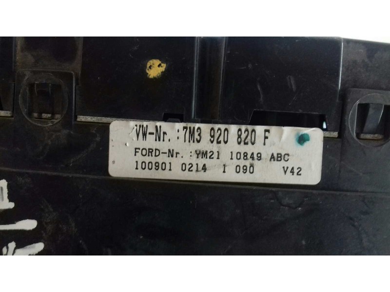 Recambio de cuadro instrumentos para volkswagen sharan (7m6/7m9) 1.9 tdi referencia OEM IAM 7M3920820F  VDO