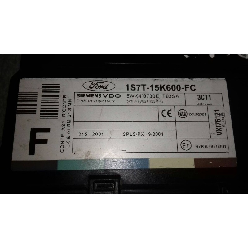 Recambio de modulo confort para ford focus turnier (cak) ambiente referencia OEM IAM 1S7T15K600FC 5WK48730E T83SA SIEMENS - VDO