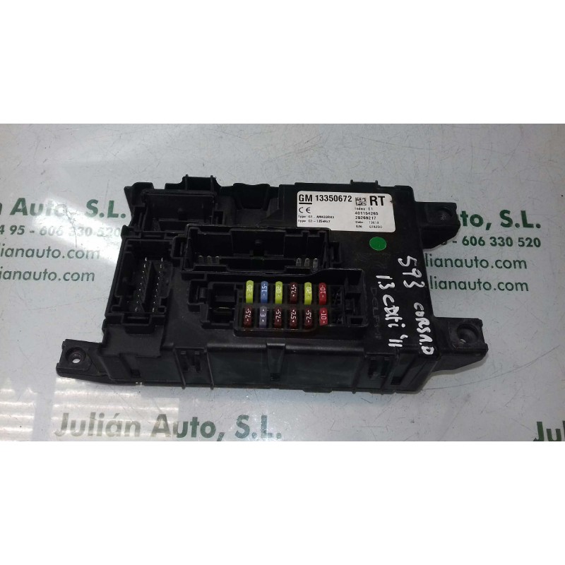 Recambio de caja reles / fusibles para opel corsa d excellence referencia OEM IAM 13350672 401154265 DELPHI