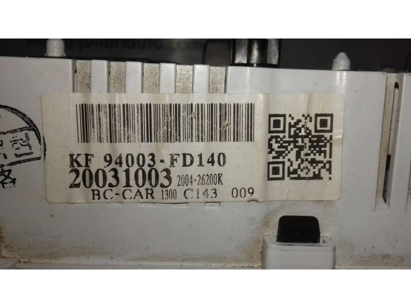 Recambio de cuadro instrumentos para kia rio rs paket s berlina (5-ptas.) referencia OEM IAM KF94003FD140 20031003 78808260