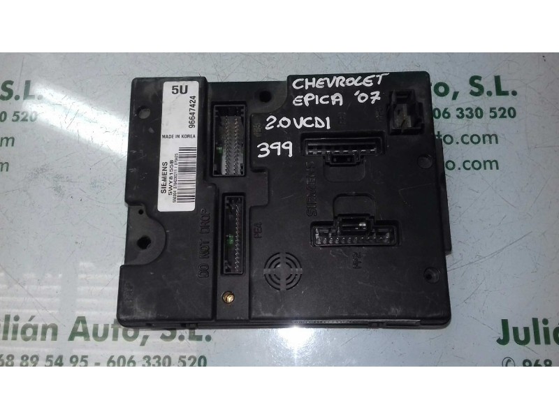 Recambio de caja reles / fusibles para chevrolet epica lt referencia OEM IAM 9664724 5WY8155B SIEMENS