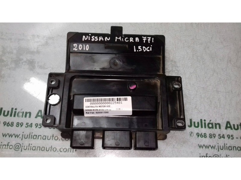 Recambio de centralita motor uce para nissan micra (k12e) line up referencia OEM IAM 8200911560 8200619409 DELPHI