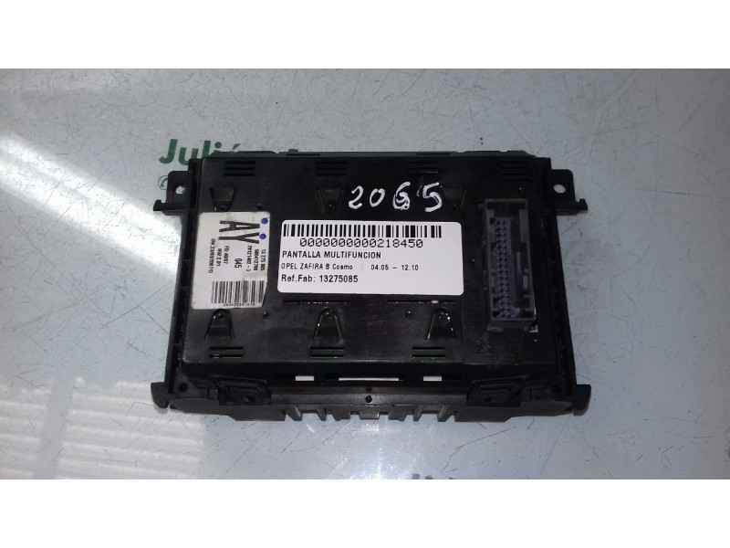 Recambio de pantalla multifuncion para opel zafira b cosmo referencia OEM IAM 13275085 565412769 GM