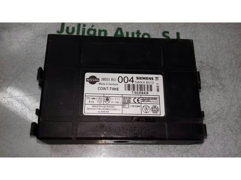 Recambio de modulo electronico para nissan almera tino (v10m) ambience referencia OEM IAM 28551BU 5WK48512 SIEMENS