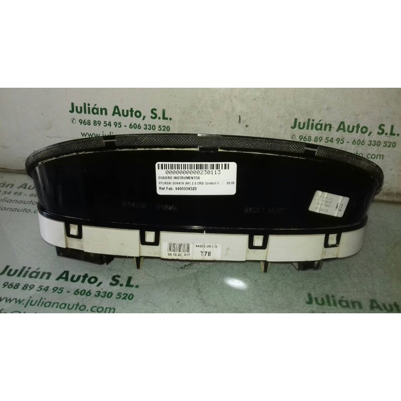 Recambio de cuadro instrumentos para hyundai sonata (nf) 2.0 crdi comfort ii referencia OEM IAM 940033K320 T78 