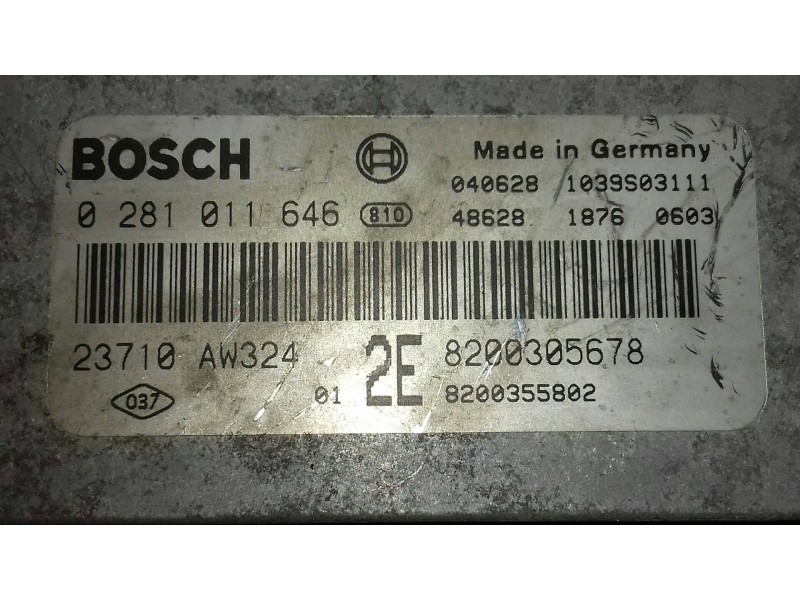 Recambio de centralita motor uce para nissan primera berlina (p12) acenta referencia OEM IAM 8200305678 0281011646 BOSCH