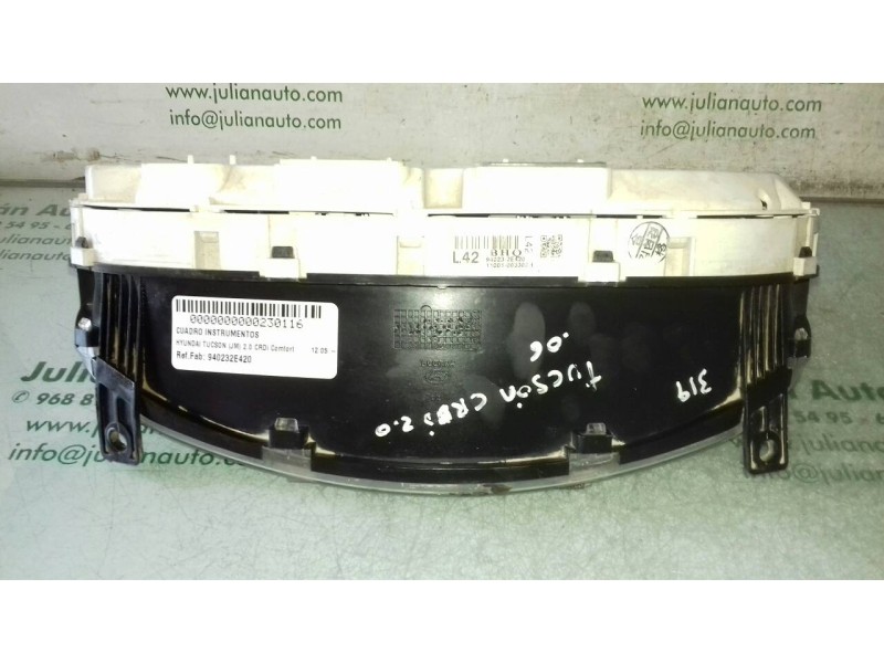Recambio de cuadro instrumentos para hyundai tucson (jm) 2.0 crdi comfort referencia OEM IAM 940232E420 110010033300H 