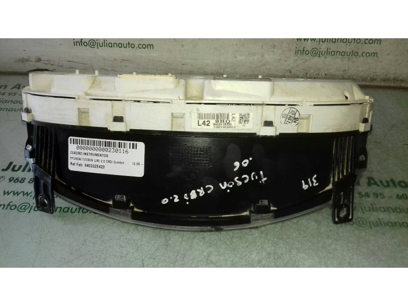 Recambio de cuadro instrumentos para hyundai tucson (jm) 2.0 crdi comfort referencia OEM IAM 940232E420 110010033300H 