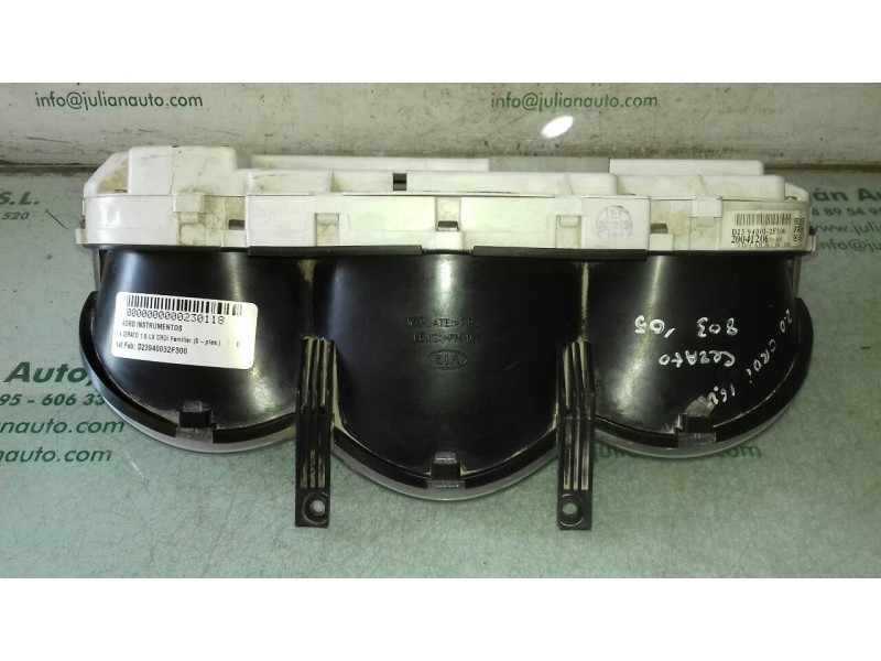 Recambio de cuadro instrumentos para kia cerato 1.5 lx crdi familiar (5-ptas.) referencia OEM IAM D23940032F300 20041206 