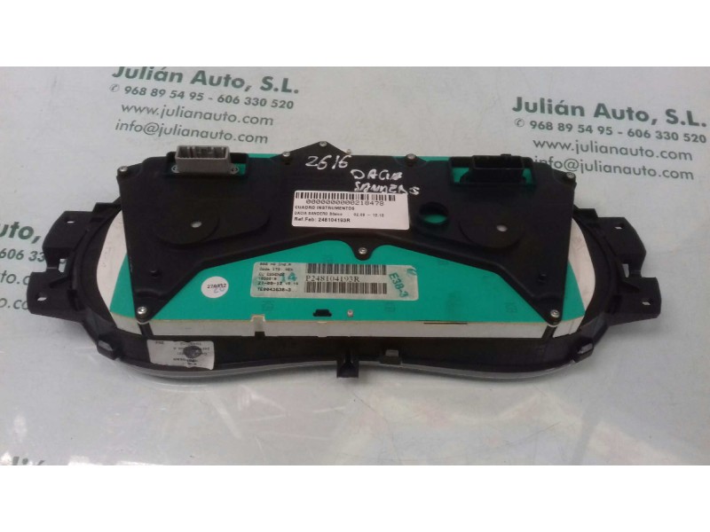 Recambio de cuadro instrumentos para dacia sandero básico referencia OEM IAM 248104193R P248104193R 21677499