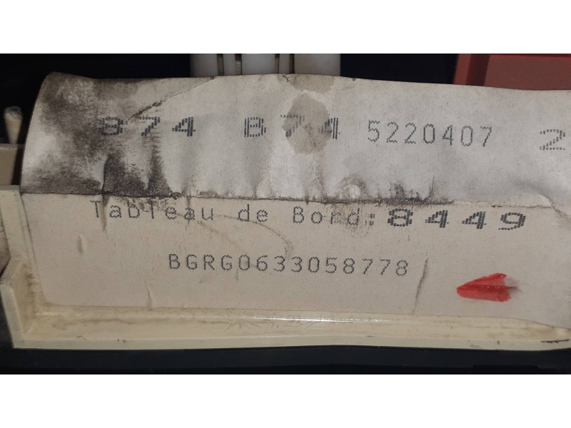 Recambio de cuadro instrumentos para renault laguna ii (bg0) dynamique referencia OEM IAM 8200328449 551400006205 551400302202