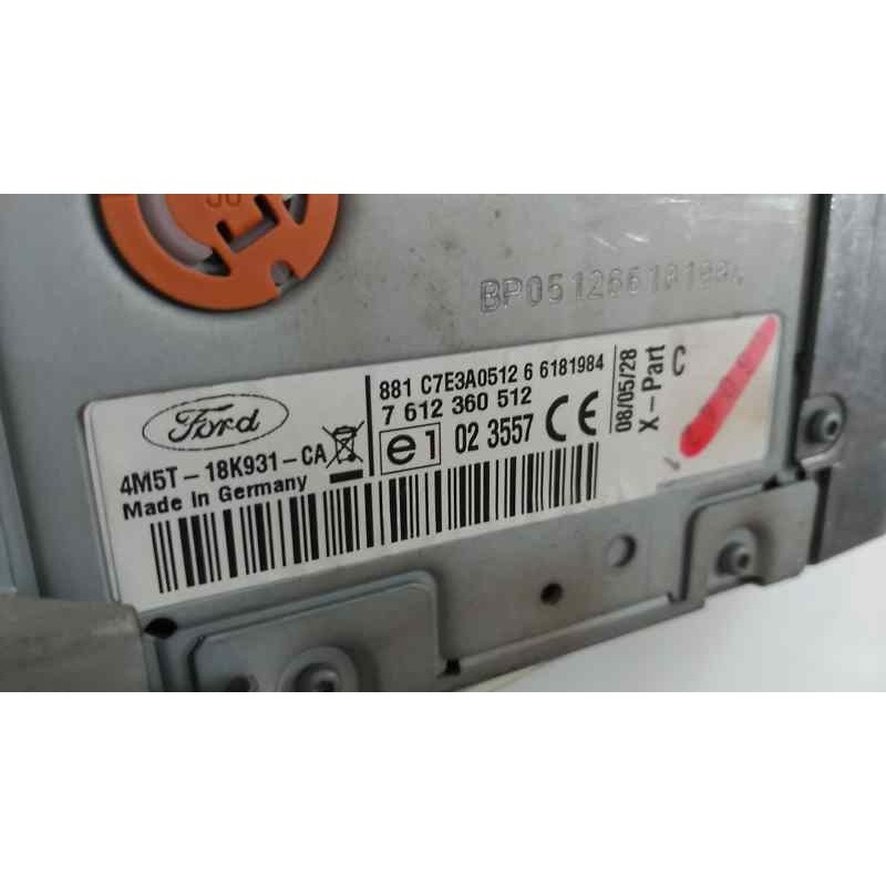 Recambio de sistema audio / radio cd para ford focus c-max (cap) ambiente (d) referencia OEM IAM TPEXC307 C7E3A051266181984 CODE