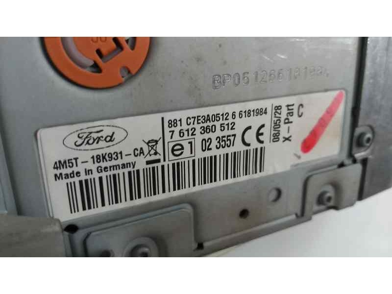 Recambio de sistema audio / radio cd para ford focus c-max (cap) ambiente (d) referencia OEM IAM TPEXC307 C7E3A051266181984 CODE