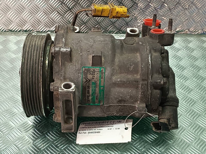Recambio de compresor aire acondicionado para citroen c5 berlina audace referencia OEM IAM 9648238480 SD7C16 SANDEN Recambio de compresor aire acondicionado para citroen c5 berlina audace referencia OEM IAM 9648238480 SD7C16 SANDEN