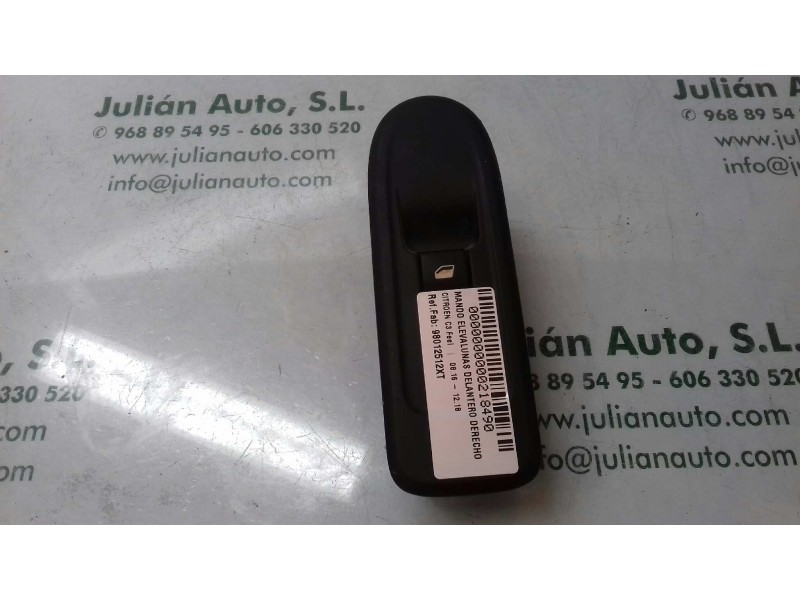 Recambio de mando elevalunas delantero derecho para citroen c3 feel referencia OEM IAM 98012512XT 529076433 DELPHI