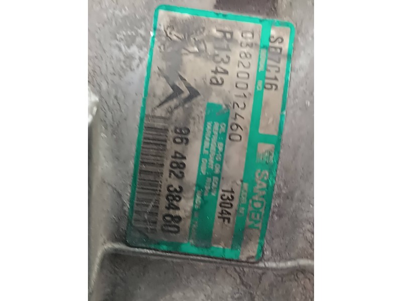Recambio de compresor aire acondicionado para citroen c5 berlina audace referencia OEM IAM 9648238480 SD7C16 SANDEN Recambio de compresor aire acondicionado para citroen c5 berlina audace referencia OEM IAM 9648238480 SD7C16 SANDEN