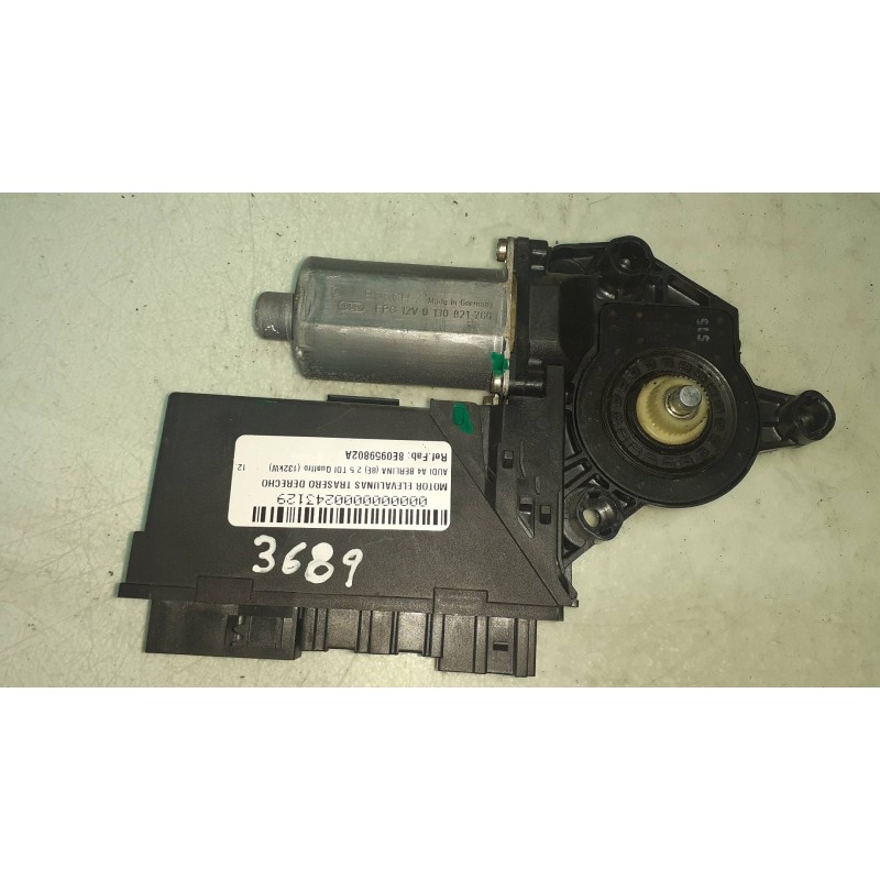Recambio de motor elevalunas trasero derecho para audi a4 berlina (8e) 2.5 tdi quattro (132kw) referencia OEM IAM 8E0959802A 013