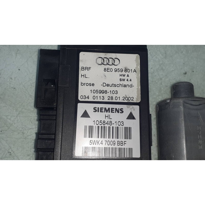 Recambio de motor elevalunas trasero izquierdo para audi a4 berlina (8e) 2.5 tdi quattro (132kw) referencia OEM IAM 8E0959801A 0