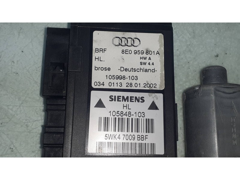 Recambio de motor elevalunas trasero izquierdo para audi a4 berlina (8e) 2.5 tdi quattro (132kw) referencia OEM IAM 8E0959801A 0