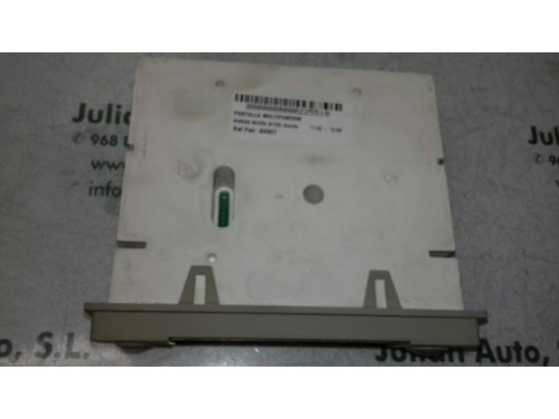 Recambio de pantalla multifuncion para nissan micra (k12e) acenta referencia OEM IAM AX607 4X51953 