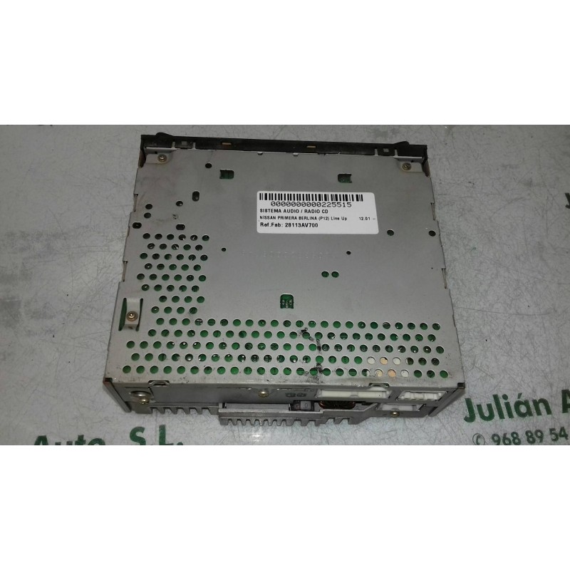 Recambio de sistema audio / radio cd para nissan primera berlina (p12) line up referencia OEM IAM 28113AV700 PN1721F CARGADOR CA