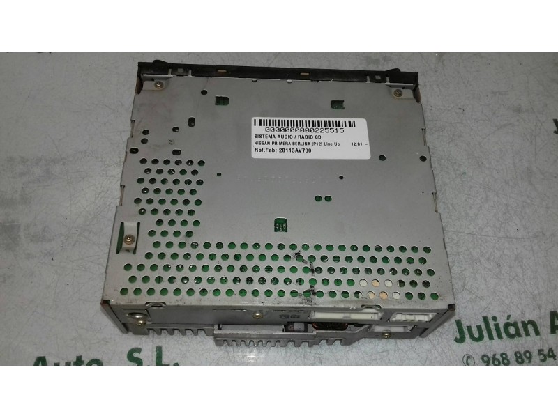 Recambio de sistema audio / radio cd para nissan primera berlina (p12) line up referencia OEM IAM 28113AV700 PN1721F CARGADOR CA