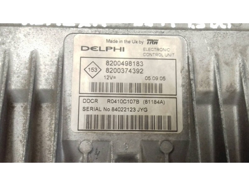 Recambio de centralita motor uce para nissan almera (n16/e) acenta referencia OEM IAM 8200498183 8200374392 DELPHI
