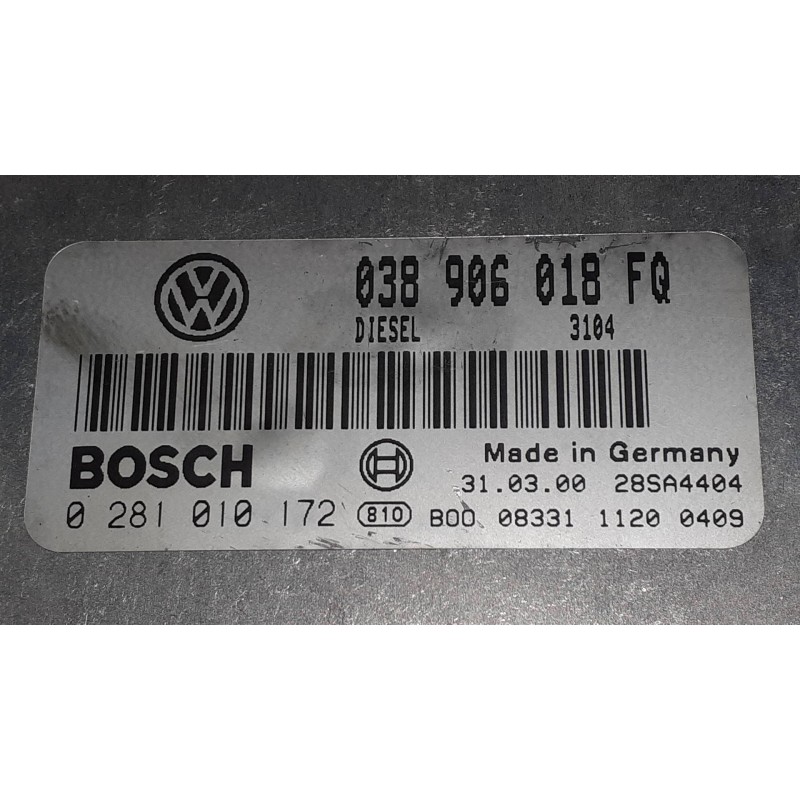 Recambio de centralita motor uce para volkswagen passat berlina (3b2) comfortline referencia OEM IAM 038906018FQ 0281010172 BOSC