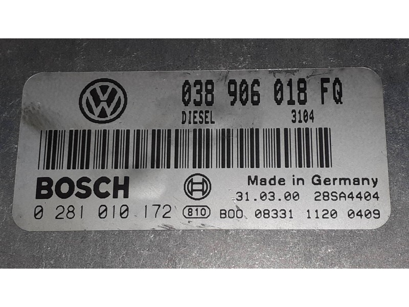 Recambio de centralita motor uce para volkswagen passat berlina (3b2) comfortline referencia OEM IAM 038906018FQ 0281010172 BOSC