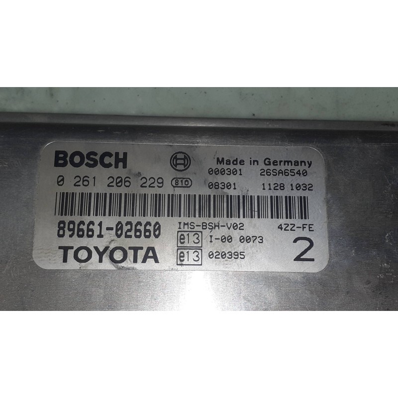 Recambio de centralita motor uce para toyota corolla (e11) 1.4 linea terra (5-ptas.) referencia OEM IAM 8966102660 0261206229 BO