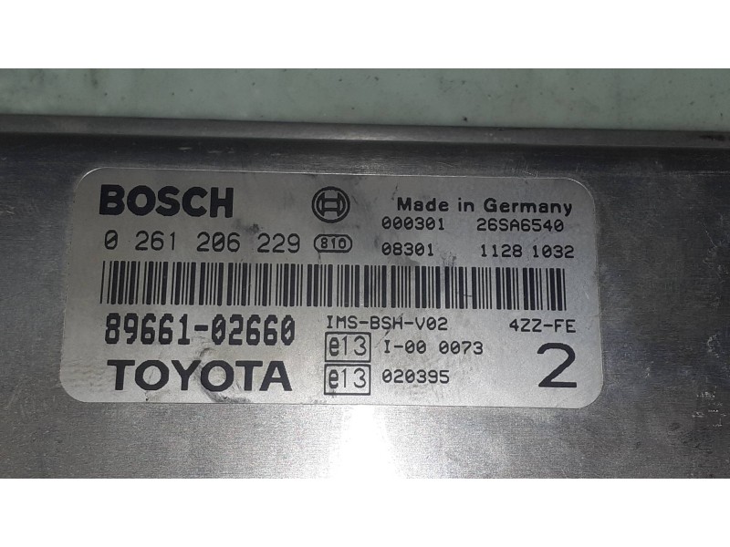 Recambio de centralita motor uce para toyota corolla (e11) 1.4 linea terra (5-ptas.) referencia OEM IAM 8966102660 0261206229 BO