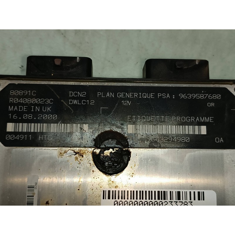 Recambio de centralita motor uce para citroen xsara berlina 1.9 d sx referencia OEM IAM 9643294980 9639587680 LUCAS