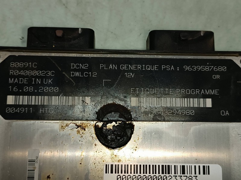 Recambio de centralita motor uce para citroen xsara berlina 1.9 d sx referencia OEM IAM 9643294980 9639587680 LUCAS